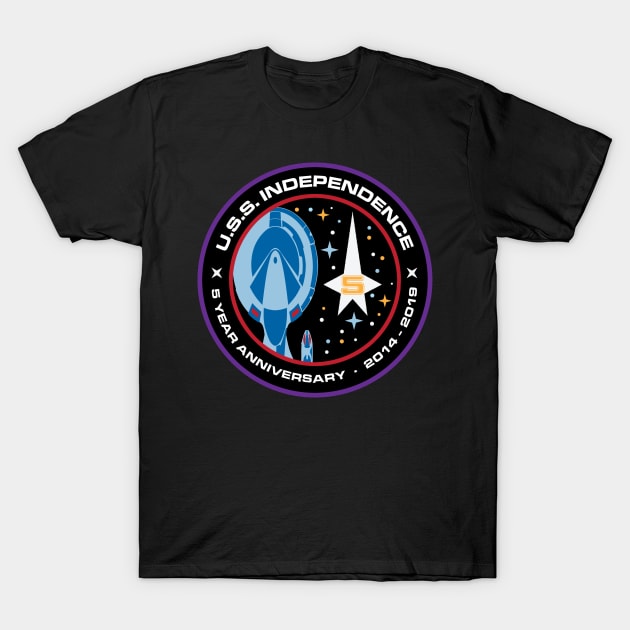 USS Independence 5-year Logo T-Shirt by USS_Independence_Haberdashery